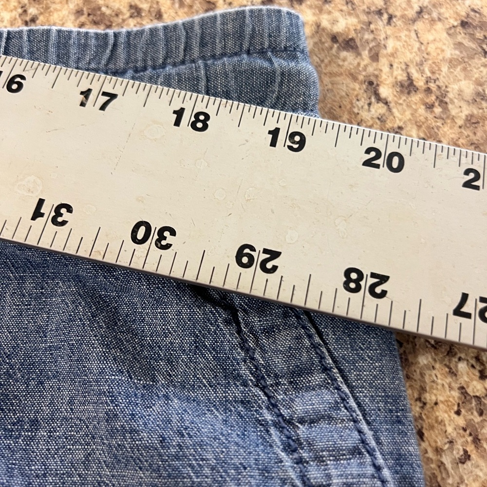 GAP Chambray Blue elastic Drawstring denim shorts xl Shorts - Picture 7 of 8